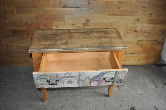 Baroque Style Chest of Drawers with Paris Photo – Wood, Barok (photo 3 of 9)