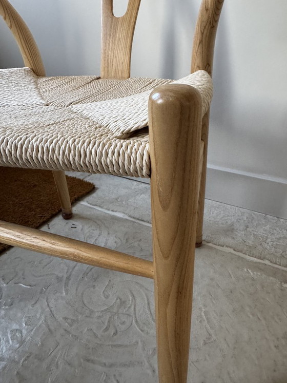 Image 1 of Sedie da pranzo in legno Wishbone (set di cinque)