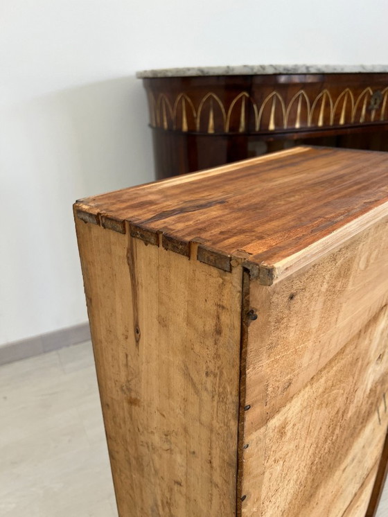 Image 1 of Cassettone - Noce - Comò con specchiera