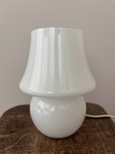 Vintage stijl opaline glazen paddenstoel tafellamp – Space Age silhouet