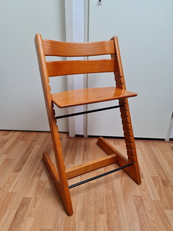 Image 1 of Tripp Trapp High Chair Glossy Oak Vintage Beautiful