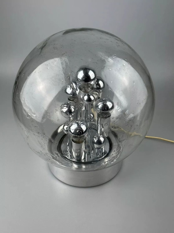 Image 1 of 60s 70s table lamp ball lamp Doria "Big Ball" glass space age design