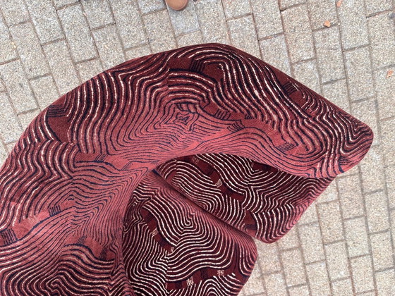 Image 1 of Sedia Ribbon Artifort + Pouf Pierre Paulin in tessuto Pierre Frey. Condizioni perfette!!