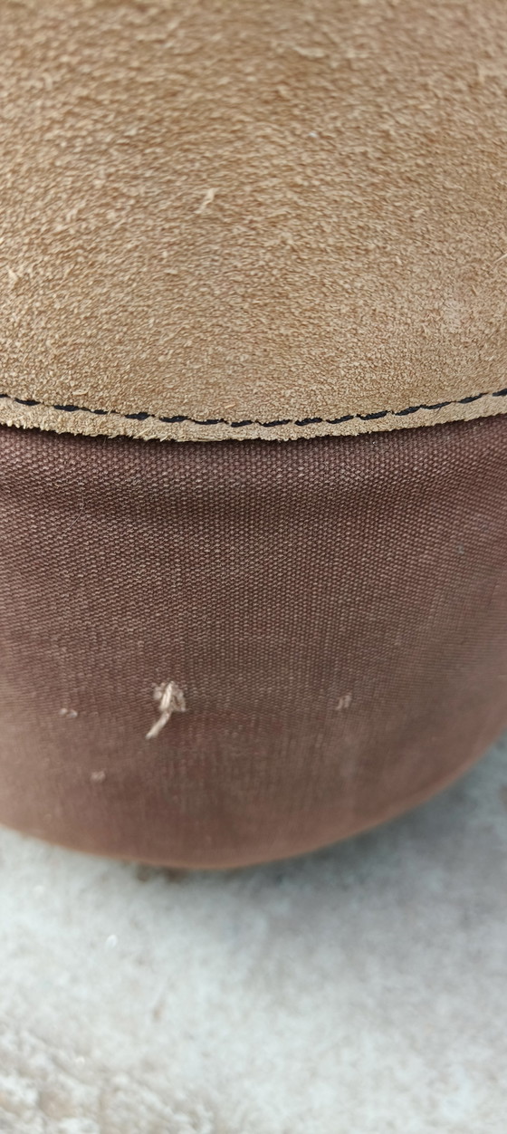 Image 1 of Sacco da boxe vintage in pelle nabuk anni '50, caverna maschile