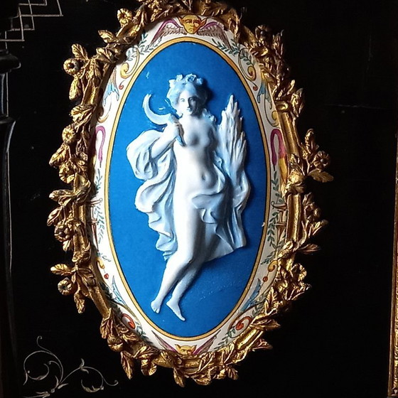 Image 1 of Bonheur du Jour en bois noirci ca.1840-1850