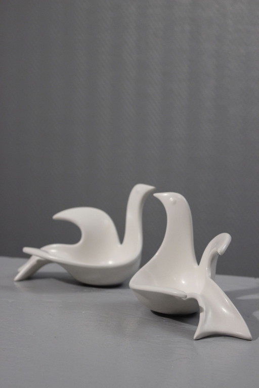 2 Photophores céramique colombe de la paix design Jonathan Adler pour Partylite