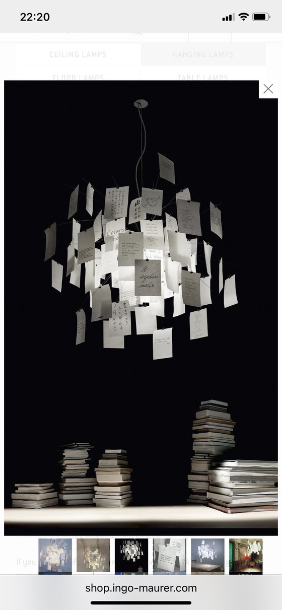 Image 1 of Zettel'z 5 -Lampe suspendue Ingo Maurer