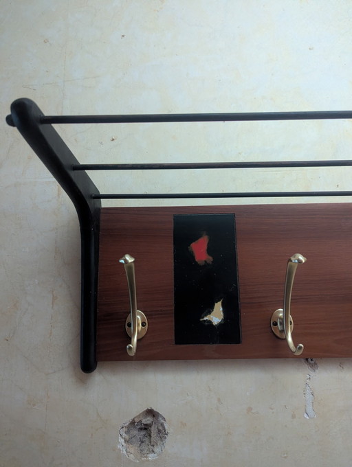 Bellissimo appendiabiti vintage a forma di boomerang – stile Alfred Hendrickx per Belform (anni '50/'60)
