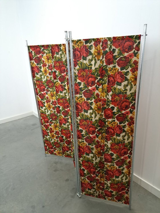 Image 1 of Mobile bar vintage con bancone estensibile e piano in vetro