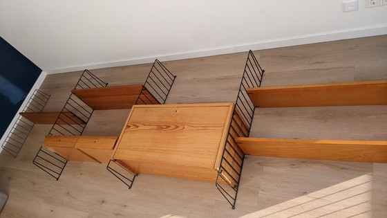 Image 1 of Set di corde Vintage Nisse - sistema di pareti modulari con 14 parti in pino/ciliegio