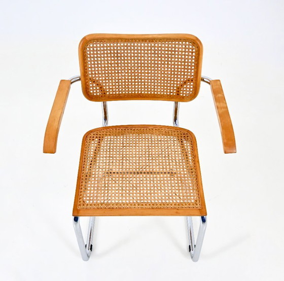 Sedie da pranzo Stile B32 di Marcel Breuer, Set di 6 – Rattan, Legno (photo 8 of 10)