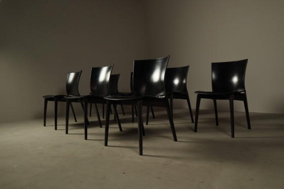 Image 1 of Conjunto de siete sillas Cos diseñadas por Josep Lluscà para Cassina, Italia, 1994.