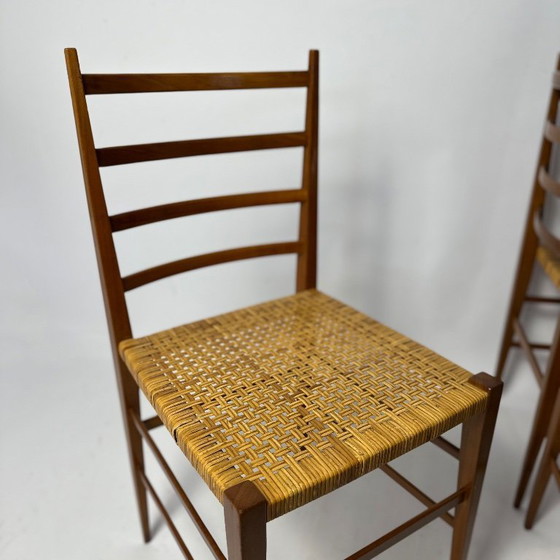 Image 1 of Set di 4 sedie italiane vintage in stile Superleggera