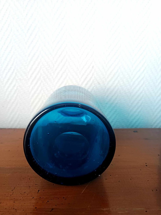 Image 1 of 4 bottiglie da farmacia in vetro blu vintage