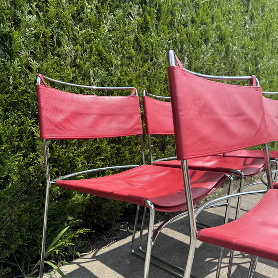 Image 1 of Rote Delfina-Stühle von Enzo Mari