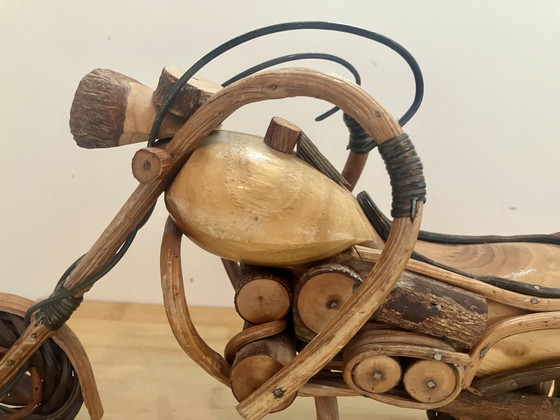 Image 1 of Harley Davidson - Chopper-Motorrad aus Holz