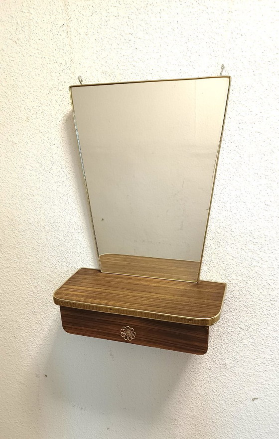 Image 1 of Fifties mirror with drawer