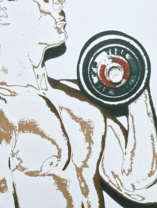 Naar Andy Warhol, Bodybuilder, jaren 80, lithografie – lithos zeefdrukken, Paper (photo 2 of 7)