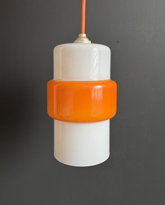 Image 1 of Lampada a sospensione arancione Space Age, anni '70