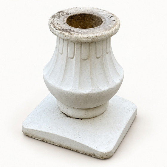 Vaso da fiori antico in pietra, Vasi per piante, Bianco (foto 5 di 7)