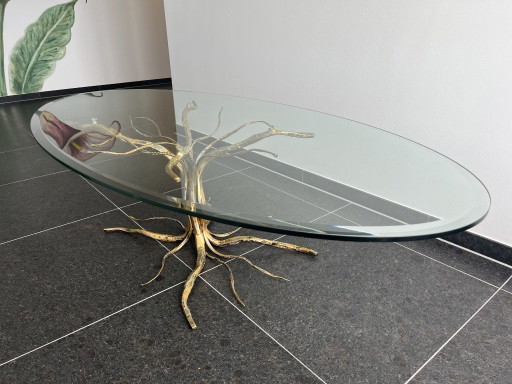 Salvino Marsura – Mesa de centro escultural Liane – Italia – salontafels, Iron, Glass (photo 2 of 9)