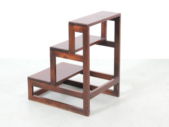 Vintage Scandinavian library step stool – Wood (photo 3 of 5)