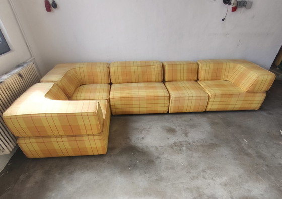 Cor Trio Modulaire Bank Team Form AG jaren 70 – Modulaire banken, Wool, Textile (photo 10 of 14)