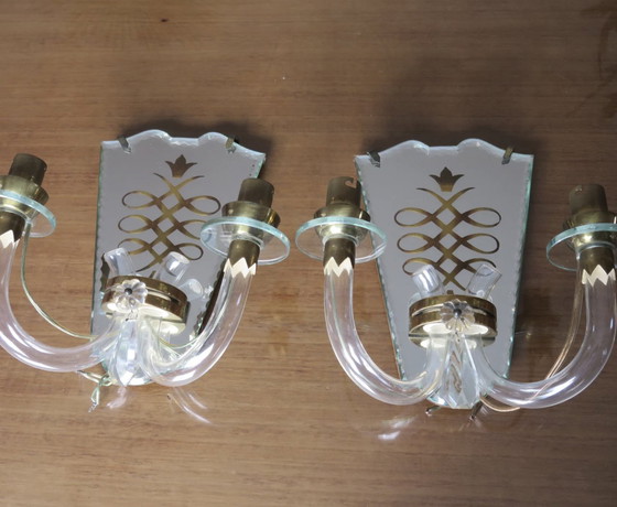 Image 1 of Appliques En Cristal Miroir Biseauté Et Sérigraphié