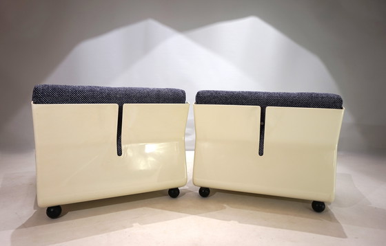 Image 1 of Satz von 2 C&B Italia Amanta Lounge Modular Stühle von Mario Bellini, 1970