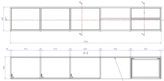 Image 1 of Modernes blaues TV-Möbel von Kondor - Neuwertig, nur für Fotoshootings verwendet