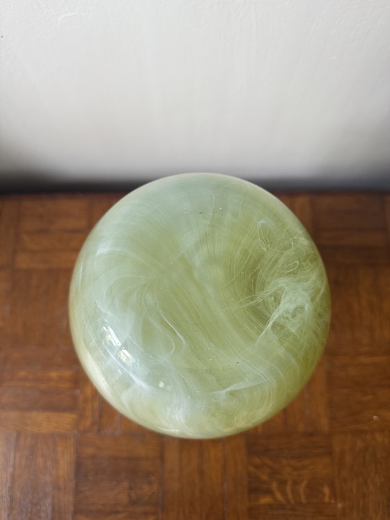 Image 1 of Yellow glass vase, hand-painted cold