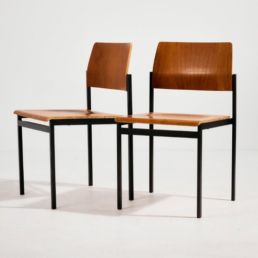 MK11372 Teak chair on metal base