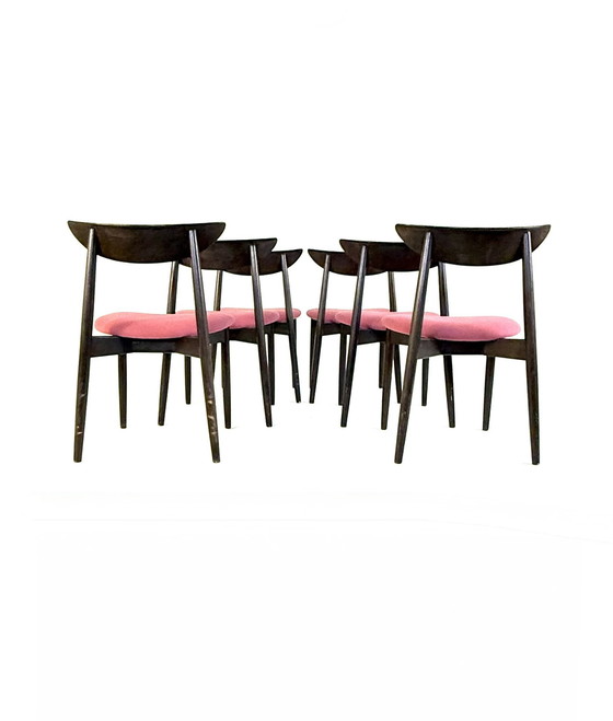 Image 1 of 6 sedie da sala da pranzo vintage, Harry Østergaard anni '60