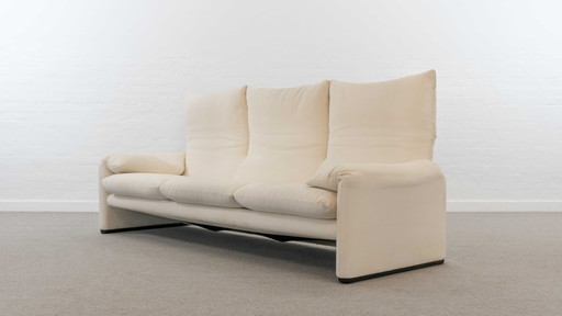 Cassina Maralunga 3-Seat Sofa in White