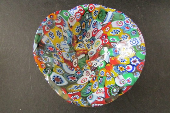Murano Glass millefiori schaal, Multi Color. Gesigneerd, Schalen, Meerdere kleuren, Italian Design (foto 6 van 7)
