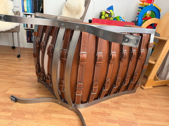 Vintage Ari Sling Lounge Chair, Arne Norell – Chairs and lounge chairs, Leather, rvs (photo 4 of 5)