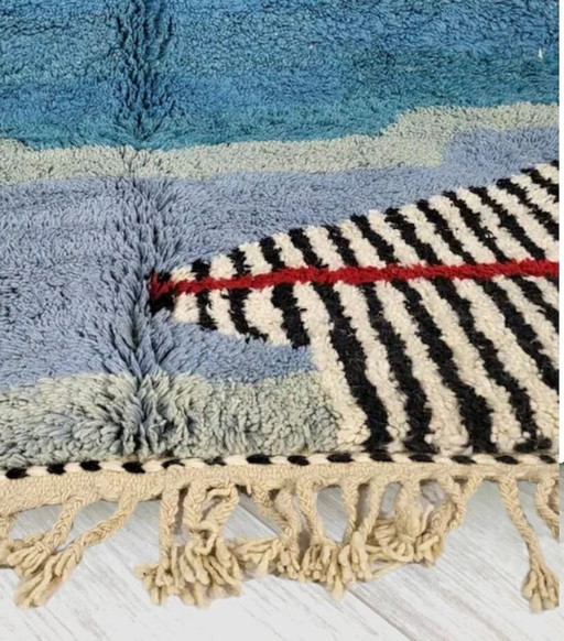 Tappeto berbero tradizionale in pura lana, tessuto a mano, 150/250 cm