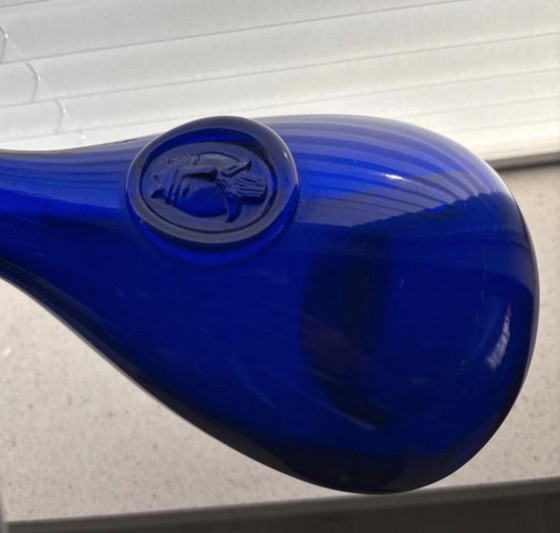 Image 1 of Holmegaard - Bouteille/carafe Viking bleu cobalt