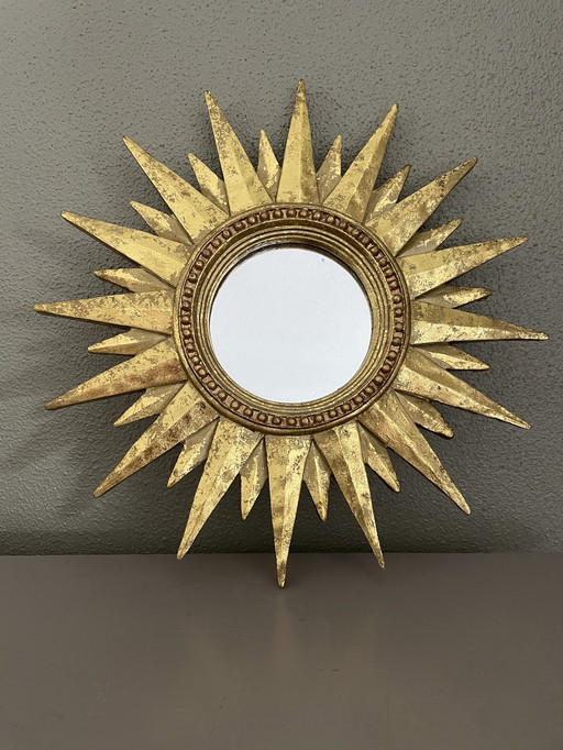 Solar mirror gold leaf and wood