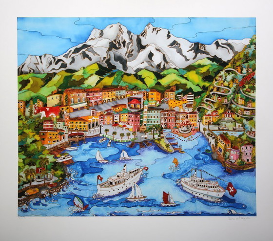 Image 1 of Pergola, Linnea - Lugano - Svizzera - Giclée - firmato a mano - NUOVO