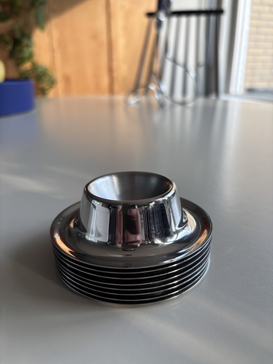 Image 1 of 8 stainless steel egg cups