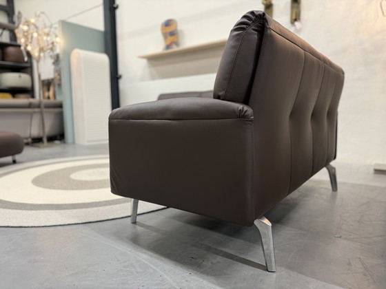 Image 1 of 2 Leolux Bora Balanza Sofa 2.5 & 2 Seater Wapiti Brown Leather