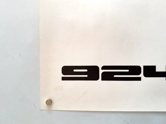 Image 1 of Originele vintage Porsche 924 doorsnede – eind jaren 70 poster / plakat - XL 76 × 102 cm