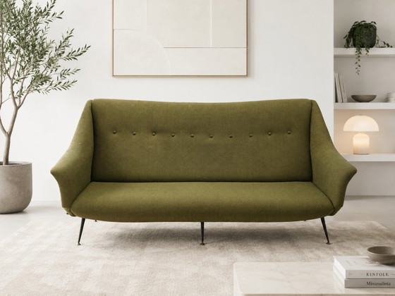 Canapé Vert par Gigi Radice pour Minotti, 1950s – Canapés 3 places, Velvet (photo 5 of 7)