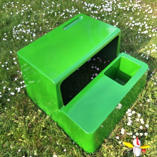 Scrivania/panca per bambini Ozoo, design francese, stile Space Age anni '70, minimalista