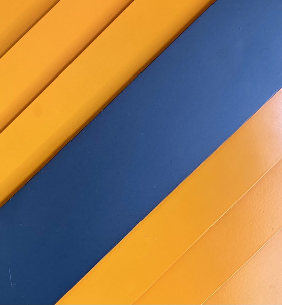 Image 1 of Set di 2 applique Op-Art di Hillebrand Space Age Vintage anni '70 Arancione