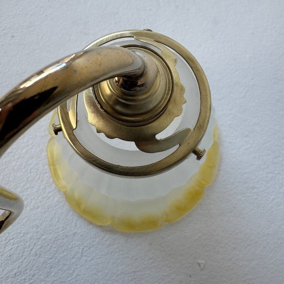 Image 1 of SET VAN 3 VINTAGE MEERKLEURIGE WANDLAMPEN