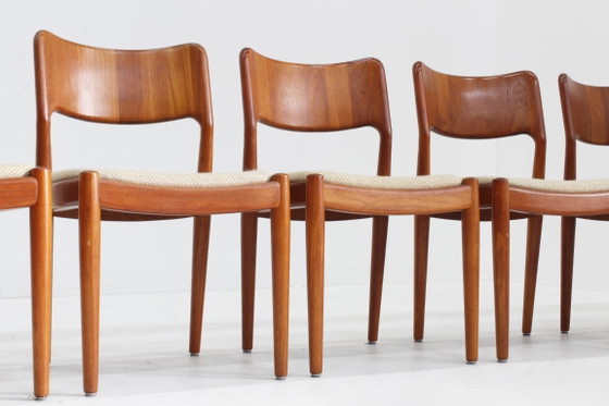 Image 1 of Chaises de salle à manger vintage danoises en teck, par Glostrup, lot de 6