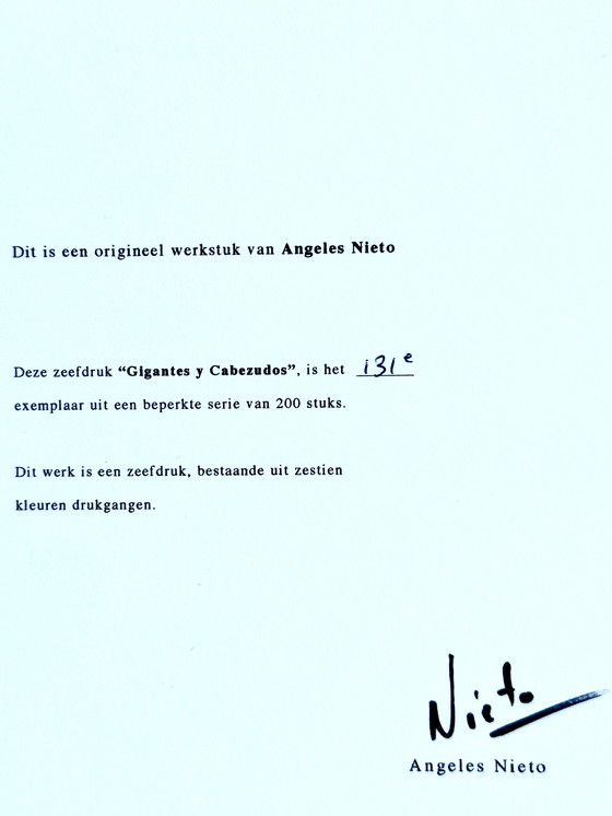 Image 1 of Gigantes Y Cabezas – Limited Edition Zeefdruk Van Ángeles Nieto