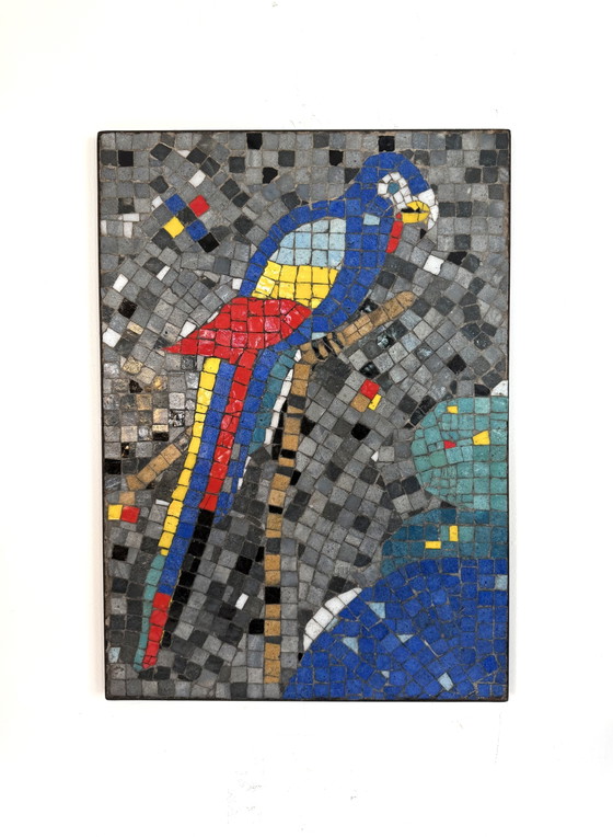 Image 1 of Panneau mural vintage en mosaïque de céramique, Allemagne années 60
